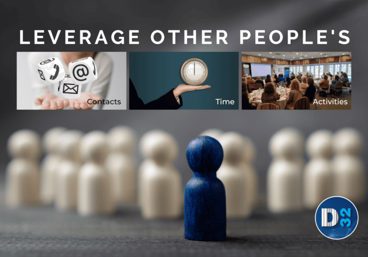 Leverage the time, contacts and activities of others